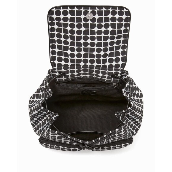 New Kate Spade Noel Medium Backpack Jacquard Fabric Black Multi - Picture 3 of 6